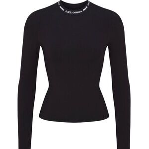 Skims x Dolce and Gabbana Cotton Jersey Long Sleeve T-shirt